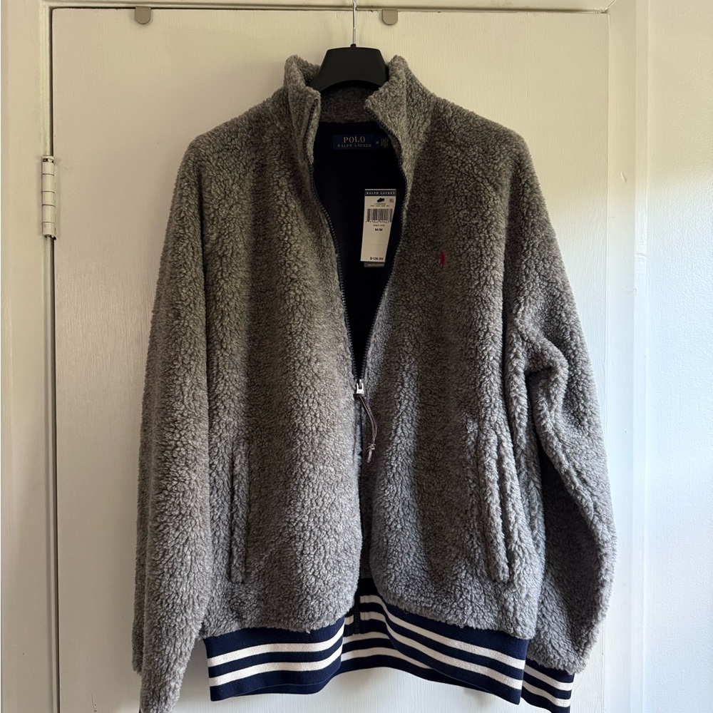 Ralph Lauren Charcoal Zip-Up Men's Sweater